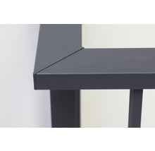 Pertura Geländer-Komplettset Triton anthrazit L-Form Aluminium für Bodenmontage 3,5 m