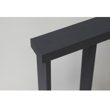 Pertura Geländer-Komplettset Triton anthrazit L-Form Aluminium für Bodenmontage 3,5 m