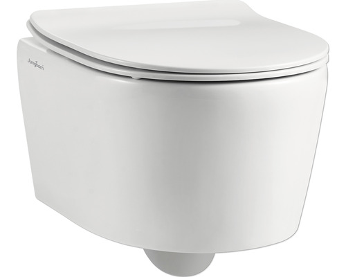 Wandhängendes Tiefspülklosett aus Sanitärkeramik mit Spülrand