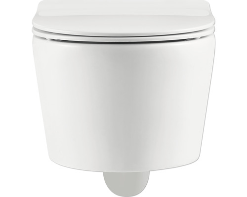 Wand-Tiefspültoilette aus Keramik mit WC-Sitz