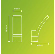 LED Außenwandleuchte 12W 1100 lm 2700 K anthrazit