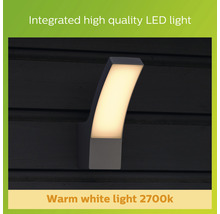LED Außenwandleuchte 12W 1100 lm 2700 K anthrazit