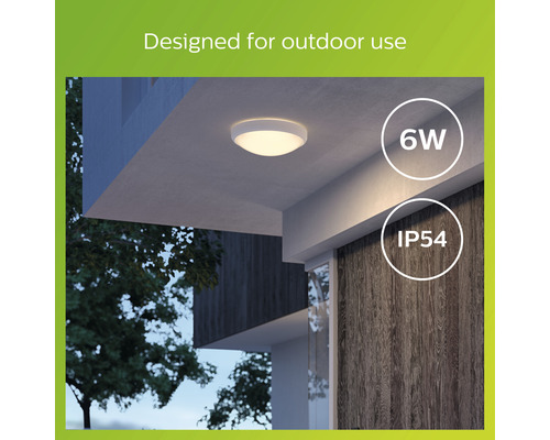 Außenleuchte an Hauswand mit 6 Watt und Schutzart IP54