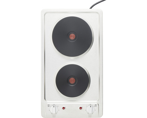 Doppelkochplatte aus Metall mit zwei Kochfeldern