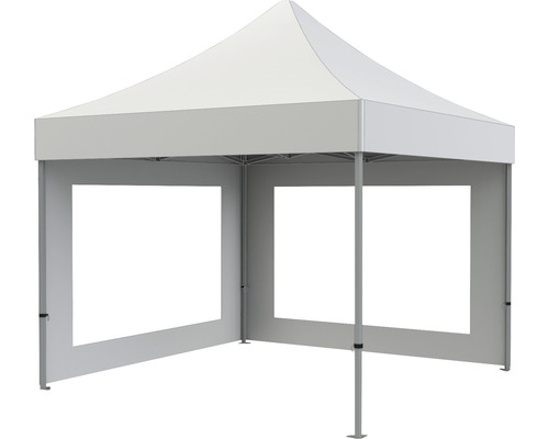 Weißes Faltzelt mit Fenster