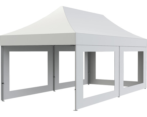 Weißes Faltpavillon mit rechteckiger Form