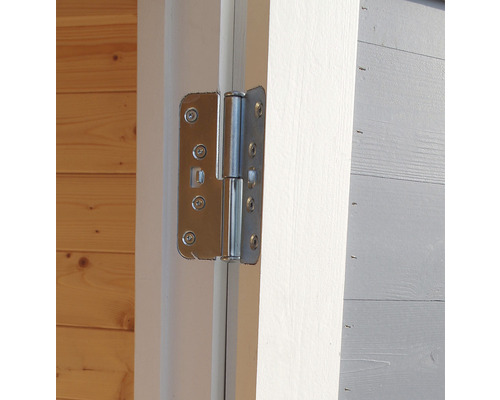 Nahaufnahme eines Türscharniers