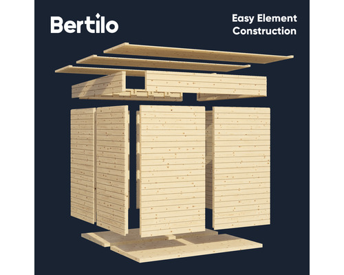 Bertilo Gartenhaus im einfachen Elementbau