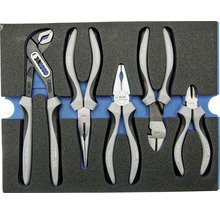 Werkstattwagen Industrial 712 x 943 x 466 mm 7 Schubladen - inkl. 9 Werkzeugmodule blau 140-tlg.
