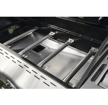 Gasgrill Nexgrill 4 Brenner+Rückbrenner+Seitenbrenner schwarz inkl. Ablage,Deckelthermometer,Fettauffangschale,Grillrost,Hitzebeständiger Griff,Rückwandbrenner,Seitenablage,Seitentisch,Warmhalterost Grillrost Gusseisen emailliert