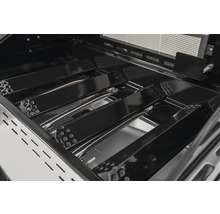 Gasgrill Nexgrill 4 Brenner+Rückbrenner+Seitenbrenner schwarz inkl. Ablage,Deckelthermometer,Fettauffangschale,Grillrost,Hitzebeständiger Griff,Rückwandbrenner,Seitenablage,Seitentisch,Warmhalterost Grillrost Gusseisen emailliert
