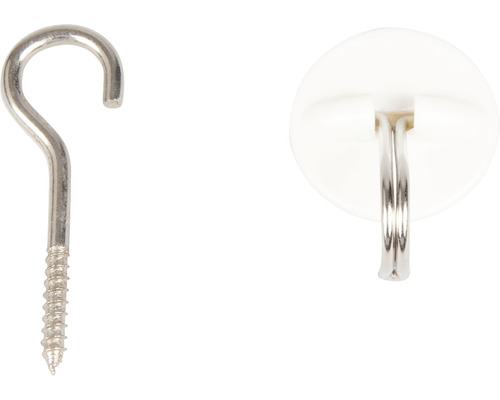 Schraubhaken und Klebehaken für Befestigungen