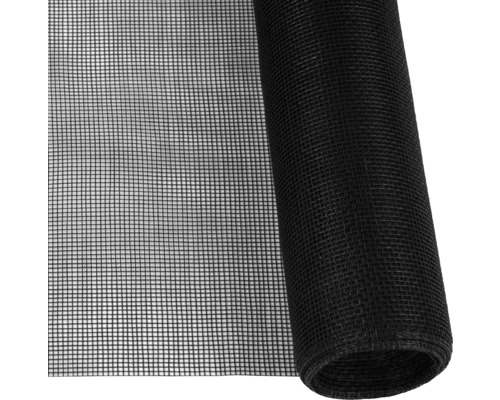 Schwarze Fliegengitterrolle