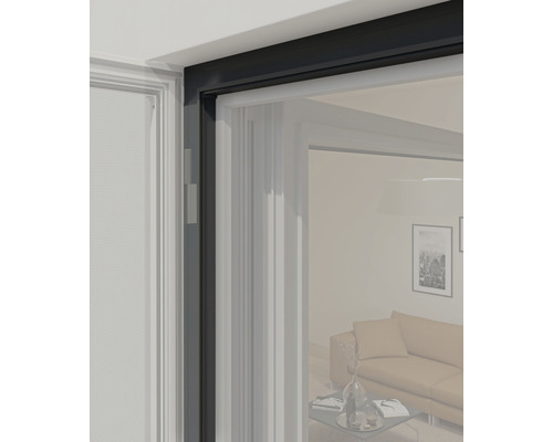 Magnet-Fliegengitter Für Türen – Selbstklebend, 165x195 Cm, Grau, Für Balkon- & Terrassentüren