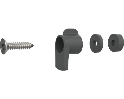 Schraube, Halterung und Dichtungsringe für Montage