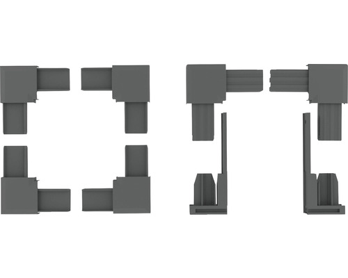 Eckverbinder für Hohlkammerplatten im Set