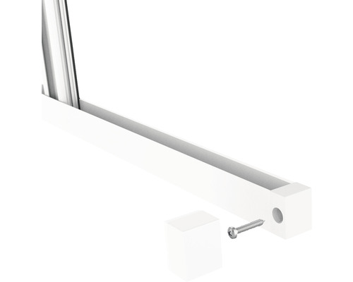 Aluminiumprofil mit Schraube und Abdeckung