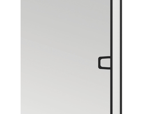 Detail einer Duschkabine mit Griff