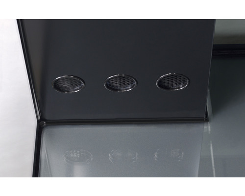 Dunstabzugshaube mit drei runden LED Lampen