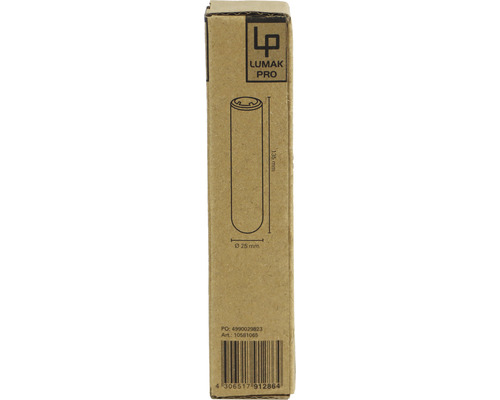 Lumak Pro Verpackung mit Produktabmessungen.