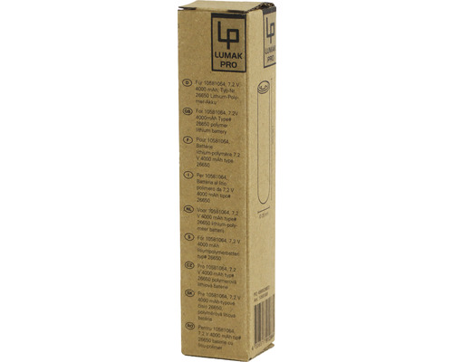 Verpackung einer Lumak Pro Lithium Polymer Batterie
