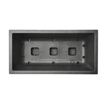 Rechteckiger Blumenkasten aus Kunststoff, Innenansicht.