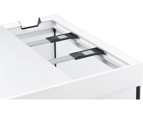 Aquarienabdeckung mit Schiebescheibenhalterung