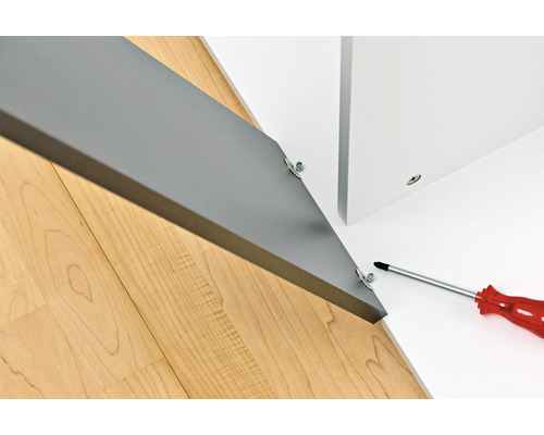 Montage von Möbelteilen mit Schrauben und Schraubendreher