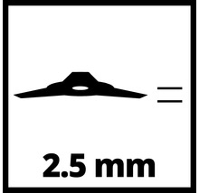 Symbol für 2,5 Millimeter Ersatzmesser