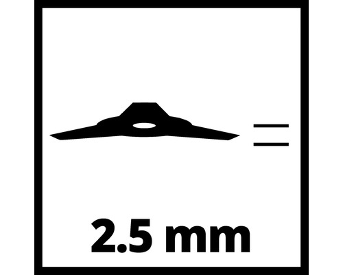 Symbol für 2,5 Millimeter Ersatzmesser