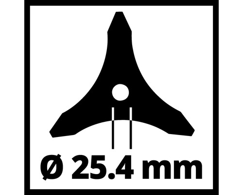 Symbol für ein Schneidmesser mit einem Durchmesser von 25,4 Millimeter