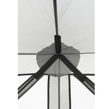 Pavillon GARDEN PLACE Hexagon mit Seitenwänden 180 x 230 cm silber