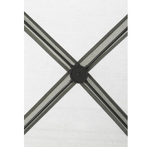 Pavillon GARDEN PLACE Hexagon mit Seitenwänden 180 x 230 cm silber