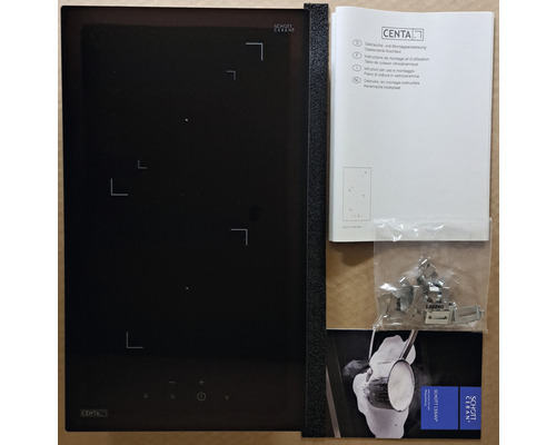 Glaskeramik Kochfeld mit Bedienungsanleitung und Befestigungsmaterial