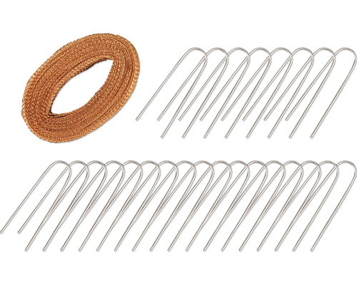 Unkrautvlies-Befestigungsset mit Gewebeband und Erdankern