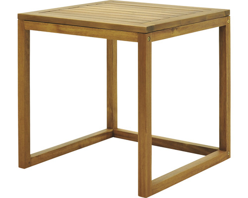 Quadratischer Beistelltisch aus Holz für den Garten