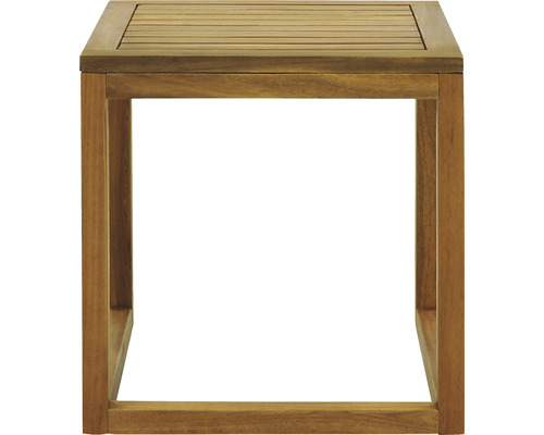Quadratischer Beistelltisch aus Holz für den Garten