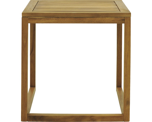 Quadratischer Beistelltisch aus Holz für den Garten