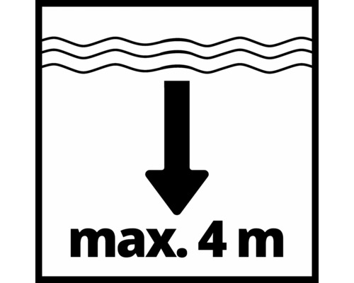 Maximale Eintauchtiefe von 4 Metern
