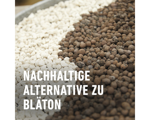Nahaufnahme von Blähton und Zierkies als nachhaltige Alternative zu Blähton