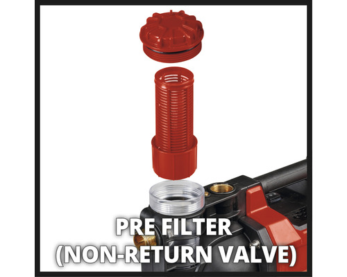 Vorfilter mit Rückschlagventil für Gartenpumpen