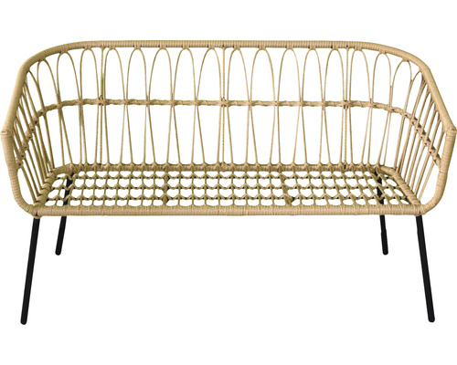 Bank aus Rattan mit Beinen