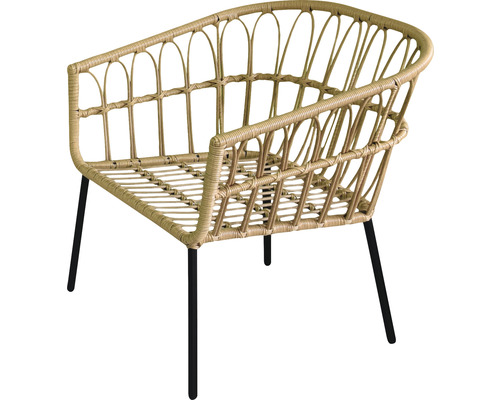 Rattan Sessel mit Metallbeinen