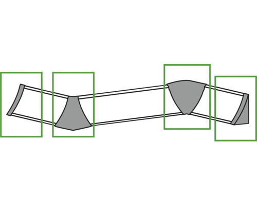 Schematische Darstellung eines Bauelements zur Verstärkung einer Konstruktion