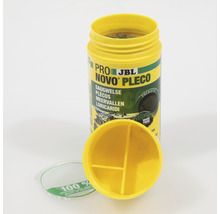 JBL Novo Pleco Fischfutterdose mit geöffnetem Deckel