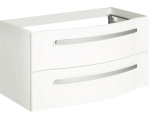 Waschbeckenunterschrank mit zwei Schubladen und Griffen