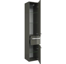 Hochschrank mit offenen Türen, Schublade und Glasböden