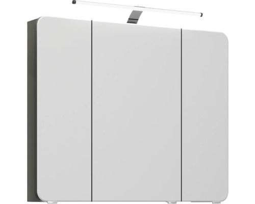 Spiegelschrank mit drei Türen und Beleuchtung für das Badezimmer