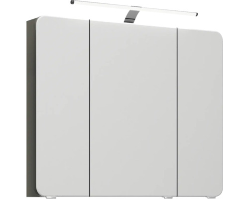 Spiegelschrank mit Beleuchtung und drei Türen für das Badezimmer