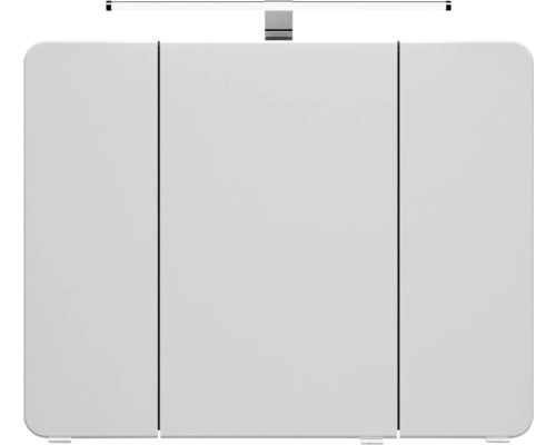 Spiegelschrank mit drei Türen und Aufsatzleuchte